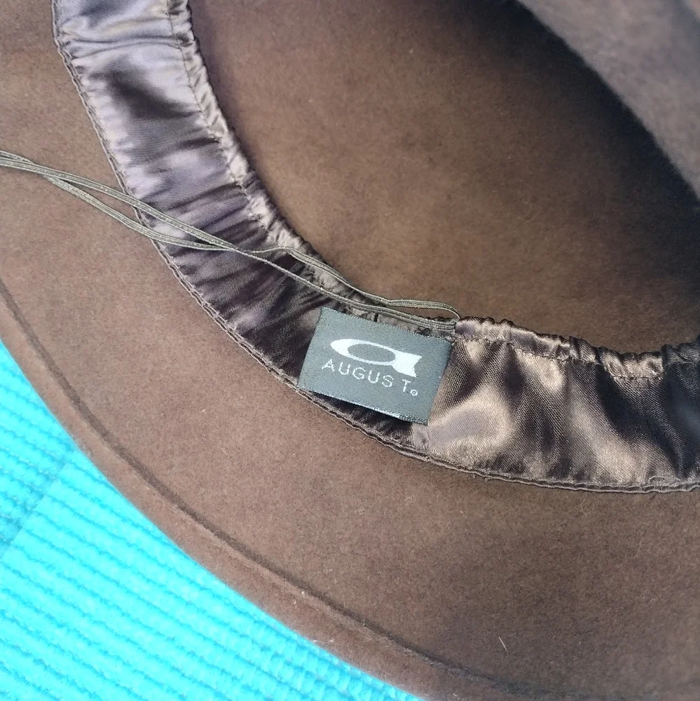 August Women's Bucket Hat 100% Wool Brown